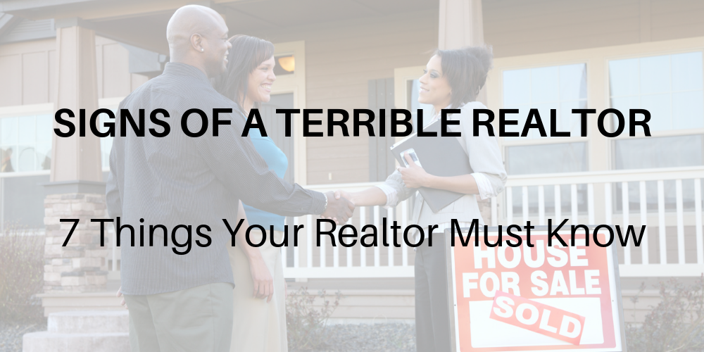 Signs of a bad realtor